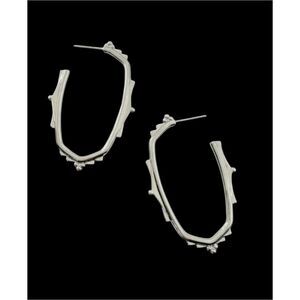 Kendra Scott NEW earrings - Baroque Ella silver hoops